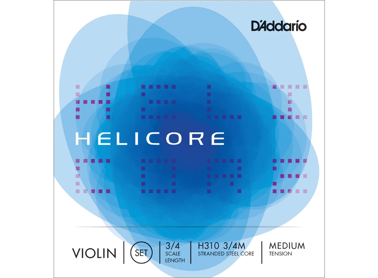 D'Addario H310 3/4M HELICORE VIOLIN SET 3/4 MED 